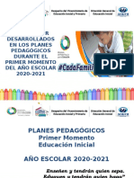 EDUCACIÓN INICIAL Plan Temático Primer Momento Pedagógico