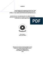 Response of Sensors Based On Arduino Uno Microcontroller To Typical Soil Humidity On Subsurface Drip Irrigation