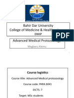 Bahir Dar University College of Medicine & Health Sciences Advanced Medical Protozoology