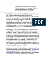 Desarrollo Economico en La Republica Dominicana