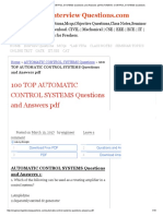 100 TOP AUTOMATIC CONTROL SYSTEMS Questions and Answers PDF AUTOMATIC CONTROL SYSTEMS Questions