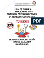 Guion de Charla Ets y Metodos Anticonceptivos Practicas 4 PDF