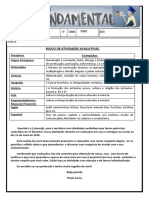 Bloco Avaliativo Multidisciplinar 1 º Bimestre