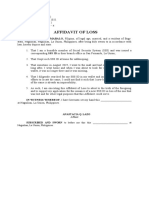 AFFIDAVIT OF LOSS - SSS ID - Faustino Mabalo