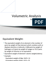 Volumetric Analysis I - XII