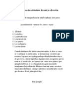 Aprendamos La Estructura de Una Predicación