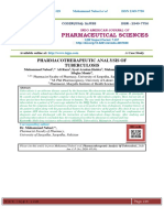 Pharmaceutical Sciences: Pharmacotherapeutic Analysis of Tuberculosis