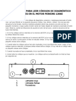 Procedimiento para Leer Códigos de Diagnóstico Utilizando Luces en El Motor Perkins 1306e