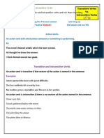 Transitive and Intransitive Verbs