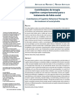 Contribuição Da TCC para o Tratamento Da Fobia Social PDF