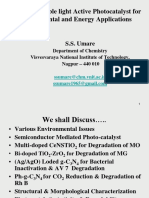 Design of Visible Light Active Photocatalyst For Environmental and Energy Applications