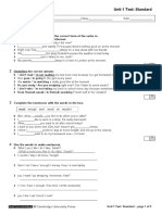 Unit 1 - Standard Test, Customisable