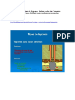 Calculos de Bombeo de Tapones Balanceados de Cemento