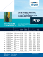 High Pressure Steel Spec Sheet