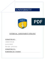 Amity University: Internal Assignment-Stra302