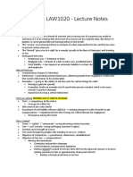 Law of Torts LAW1020 - Lecture Notes: Week 1