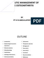 Therapeutic Management of Knee Osteoarthritis: BY PT H N Abdullateef