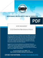 SMRP Metric 5.5.8 Overtime Maintenance Hours