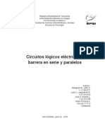 Circuitos Lógicos Eléctricos y Barrera en Serie y Paralelos