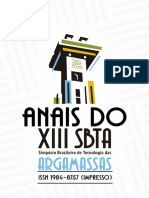 Anais Do XIII SBTA - Goiânia - 2019 (Publicação) PDF