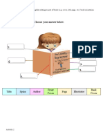 Parts of The Book Grade 2 Worksheet