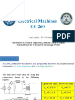 Electrical Machines EE-260: Instructor: DR Mehmood Alam