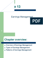 Earnings Management Earnings Management