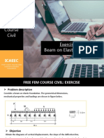 Free FEM Course Civil Exercise: Beam On Elastic Springs: Icaeec