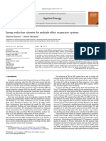 Energy Reduction Schemes For Multiple Effect Evaporator Systems