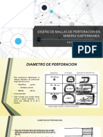 Diseño de Mallas de Perforacion en Mineria Subterranea