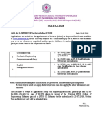 Notification: Jawaharlal Nehru Technological University Hyderabad College of Engineering Sultanpur