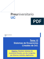 Sistema de Ecuaciones Lineales 2x2