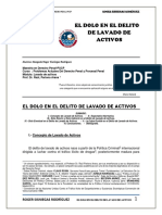 El Dolo en El Delito de Lavado de Activo PDF