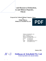 Geology and Resource Estimation Hatta and Shinas