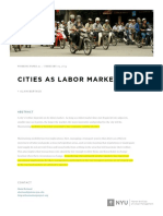 Cities As Labor Markets: Working Paper #2 / February 19, 2014