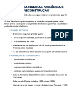 A 2 Guerra Mundial - Violência e Reconstrução