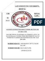 National Law Institute University, Bhopal CRI Minal LAW:-IV