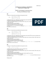 ENGN 3226 Digital Communications Problem Set #8 Block Codes: Australian National University Department of Engineering