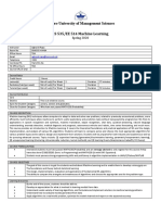 Lahore University of Management Sciences CS 535/EE 514 Machine Learning