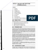 Unit Chi-Square Test For Nominal Data: 20.0 Objectives