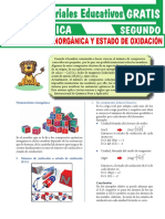 Nomenclatura Inorgánica y Estado de Oxidación para Segundo Grado de Secundaria