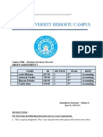 Admas University Bishoftu Campus: Course Title - Maintain Inventory Records