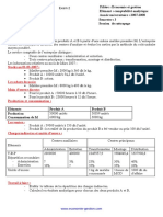 Exercices Corrigés de La Comptabilité Analytique 2