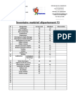 Inventaire Matériel Département F3