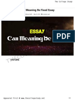 4 Can Meaning Be Fixed Essay - The College Study PDF