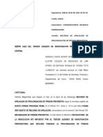 Apelacion de Prolongacio de Prision Preventiva