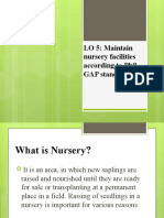 LO 5: Maintain Nursery Facilities According To Phil GAP Standard