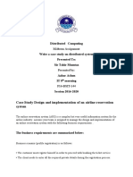 Distributed Computing: Case Study Design and Implementation of An Airline Reservation System