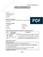 Sesión de Aprendizaje 4° - Abril