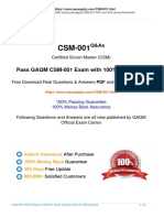 Pass GAQM CSM-001 Exam With 100% Guarantee: Certified Scrum Master (CSM)